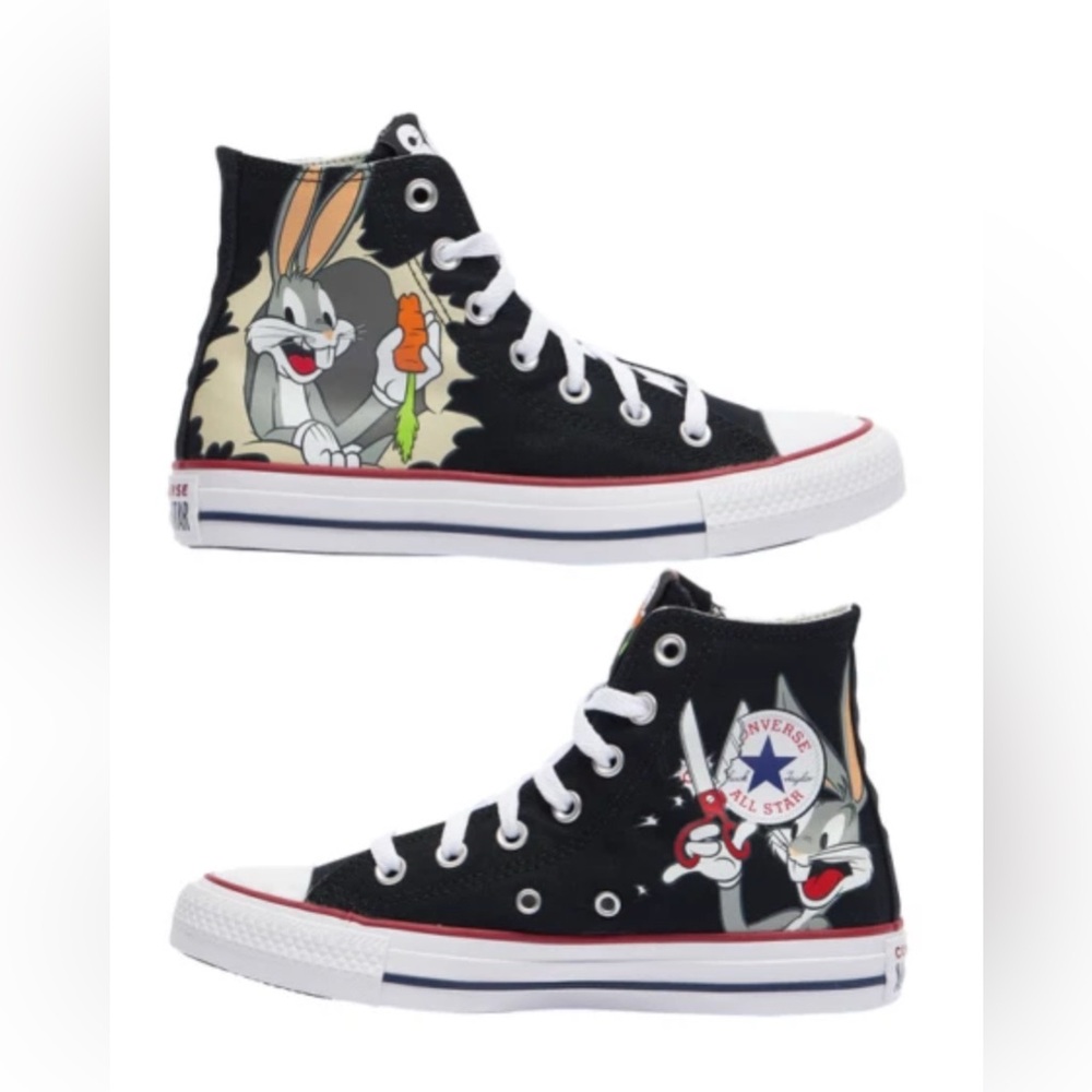 High-Top Sneakers - Converse, size - man:9; women: 11
color: black/Multi/white